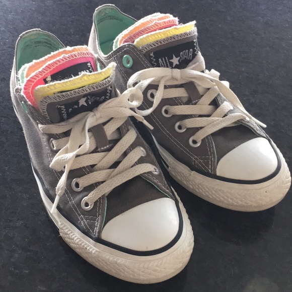 converse with different color tongues